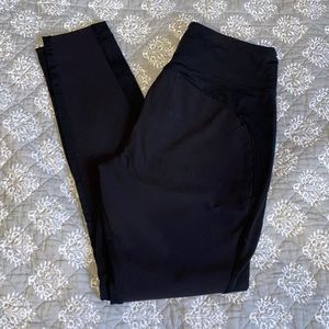 Athleta Black Mixed Media Tights